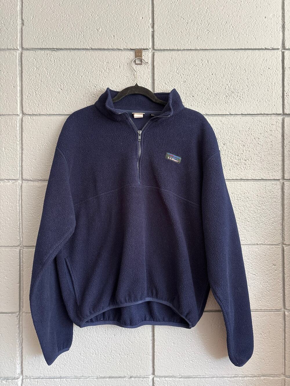 Vintage L.L. Bean 90s Quarter Zip Fleece Pullover Sweater size M